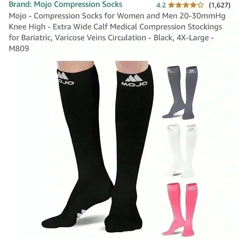 NWT MOJO Royal Blue Compression socks, size 2XL. - Picture 3 of 5